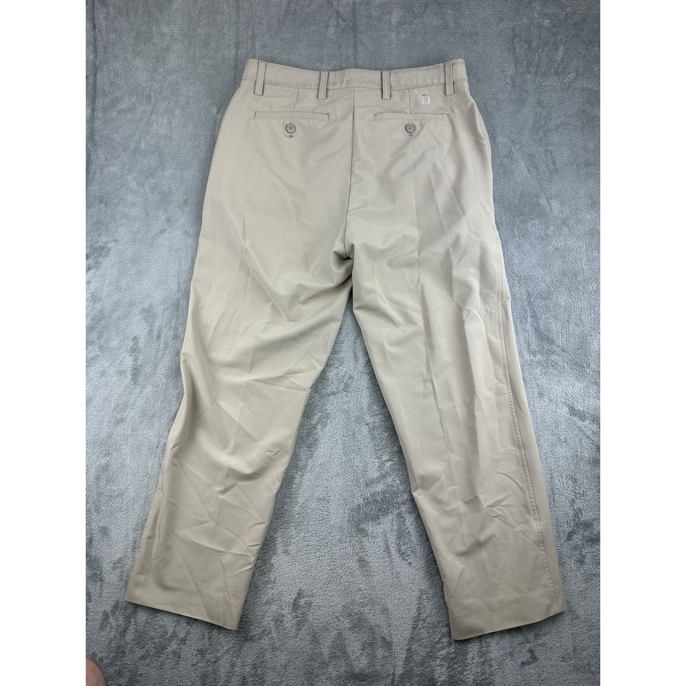 FootJoy Mens Golf Pants 33 x 28 Beige Athletic Fit Stretch Performance FJ Stain